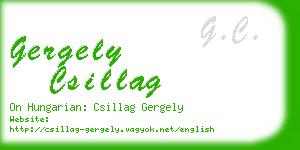 gergely csillag business card